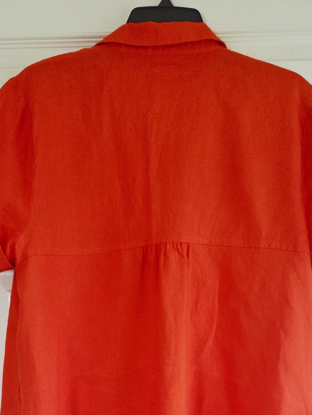 J. Jill Love Linen ✨️ Women's Zinnea Orange Linen Midi Dress Size L - Picture 9 of 12